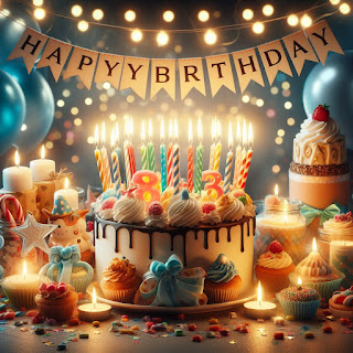 Happy Birthday chocolate cake images with candles  free download