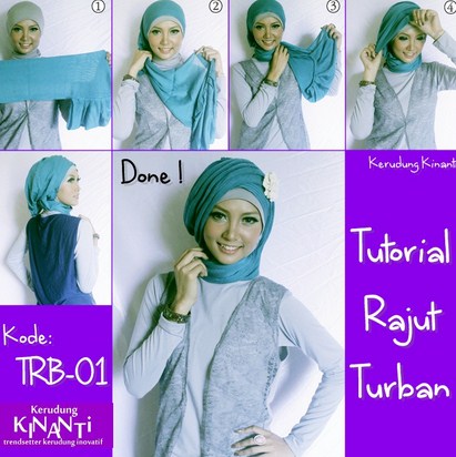 Sample Hijab Modern Turban untuk Kebaya Danitailor