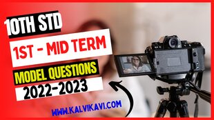 10th | SSLC -  1st Mid-Term Model Question Papers 2022-2023