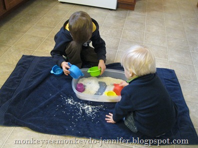 children playing with rice children playing with rice