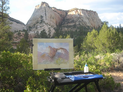 Roland Lee paining of East Zion National Park