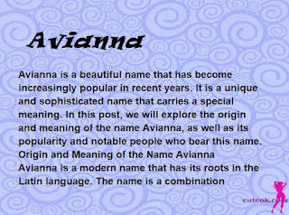 meaning of the name "Avianna"