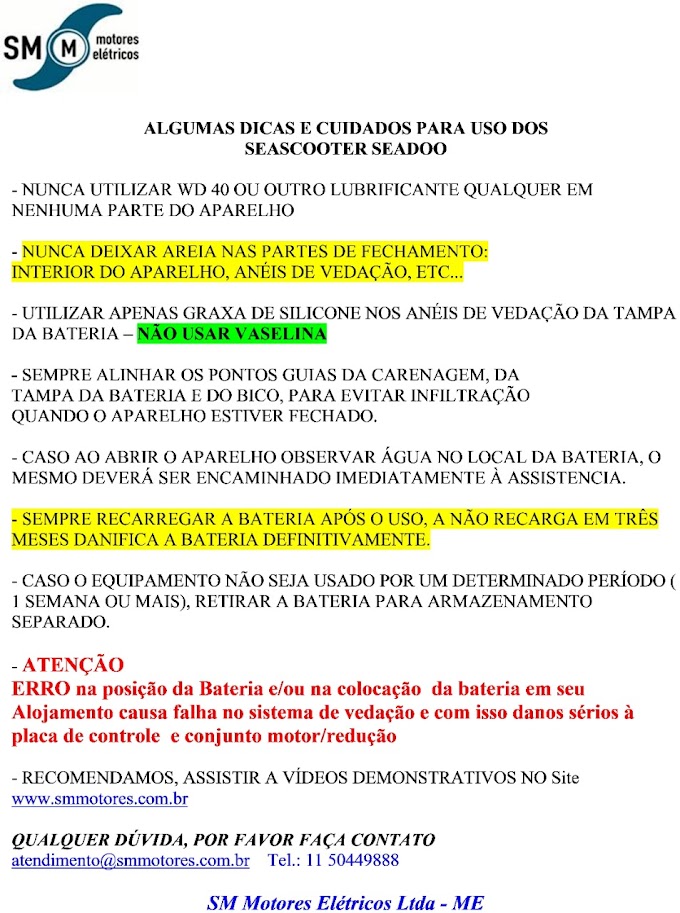 Dicas e cuidados para uso do Sea Scooter 