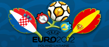 Laga Euro 2012 : Kroasia vs Spanyol
