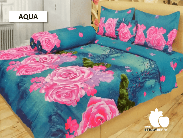 Sprei Lady Rose Aqua 180 King