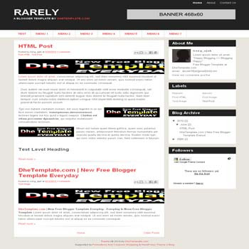 rarely live mag blogger template