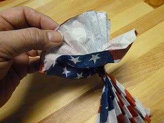 Patriotic paper napkin butterfly