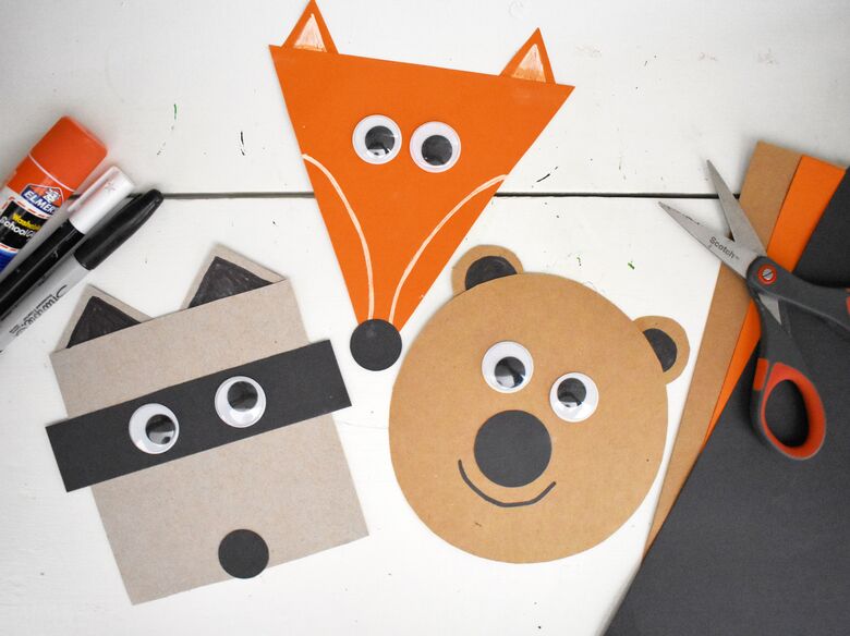 2d shape forest animal crafts