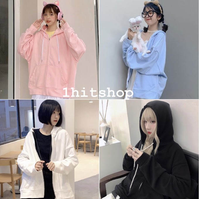 Áo KHOÁC Hoodie TRƠN 4 Màu Nam Nữ Unisex