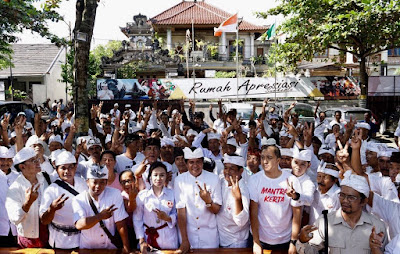 Diyam-diyam Ternyata Pasangan Mantra -Kerta Terus Mendapat Dukungan Masyarakat Bali  