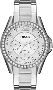 Fossil Women's Riley Stainless Steel Chronograph Glitz Quartz Watch