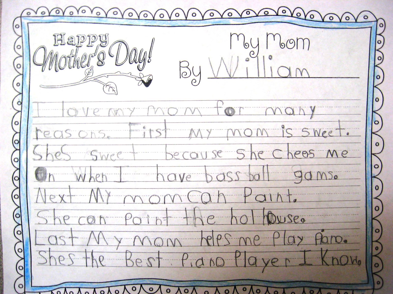 a essay on my mother