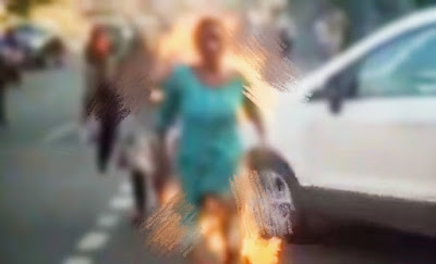 In Lucknow, Uttar Pradesh, a woman tried to commit suicide  setting fire  her daughter after  front of the state assembly and Chief Minister Yogi Adityanath's office.
