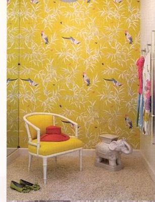 wallpaper for rooms. I love wallpaper in small