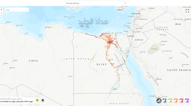 خريطة تغطية الموبايل في مصر لشبكات الانترنت والهاتف