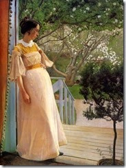 In the Garden Doorway, The Artist's Wife