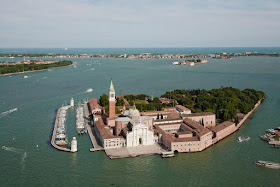 Aerial View of the Island of San Giorgio Maggiore, photo by Alessandra Chemollo, courtesy of Fondazione Giorgio Cini, for LUXOS Magazine