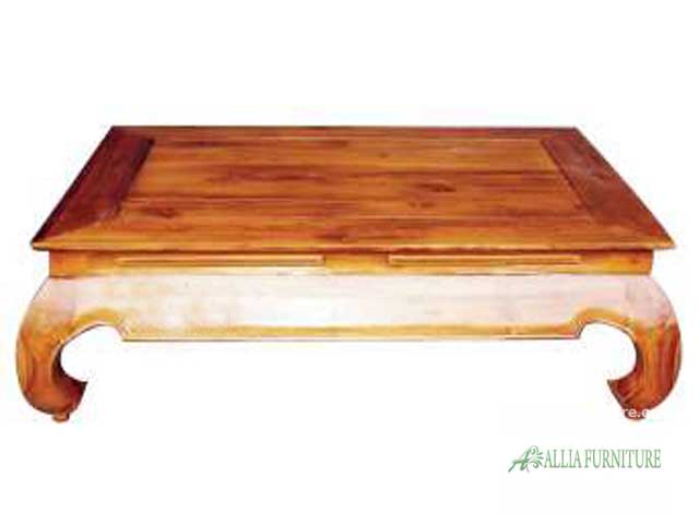  Meja  lesehan  kayu jati model kotak polos Allia Furniture
