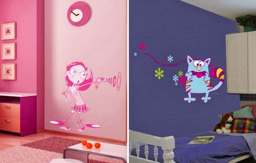 Sticker dan Wallpaper  Dinding  Lucu  untuk Kamar Anak 