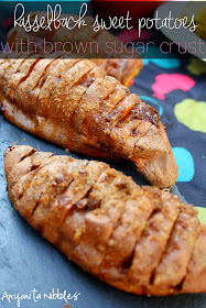 Hasselback Sweet Potatoes with Brown Sugar Crust from Anyonita Nibbles