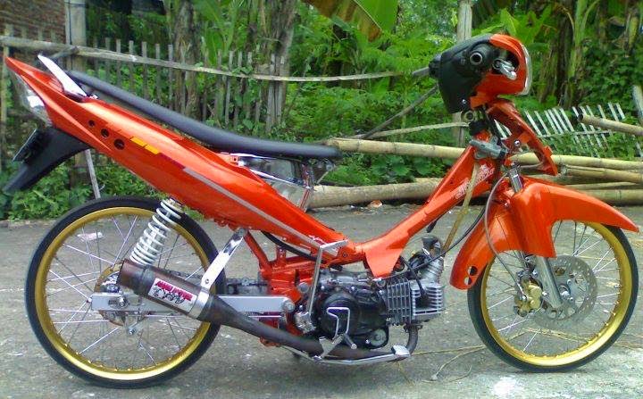 modifikasi jupiter z 2008 warna merah  tahun ini