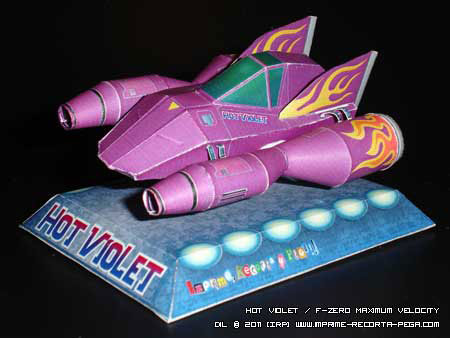 FZero Maximum Velocity Hot Violet Papercraft