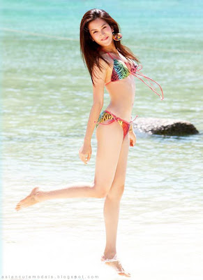 Thai Star Yres Puttatida Bikini On The Beach