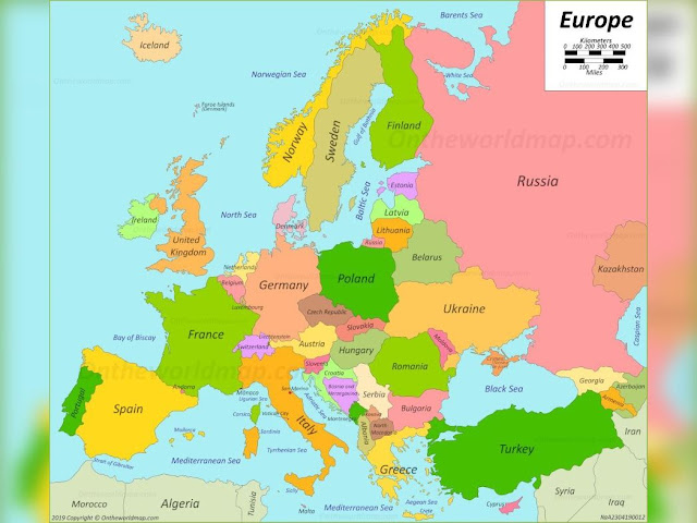 Map Of Europe With Capitals