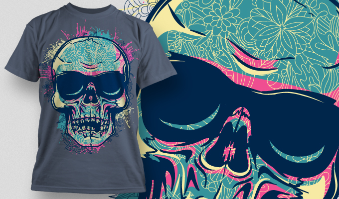 Download Skull Colors Desain Kaos CDR File CorelDraw Free Download ...