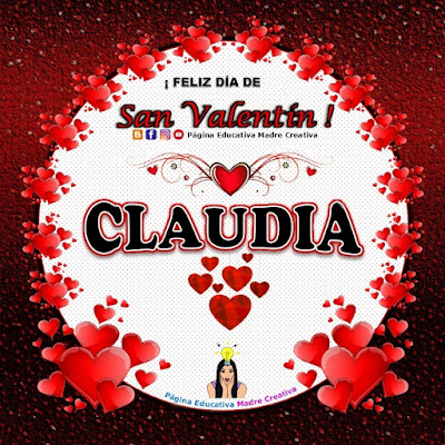 Feliz Día de San Valentín - Nombre Claudia