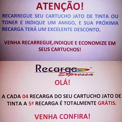 APROVEITE AS PROMOÇÕES DA RECARGA EXPRESSA