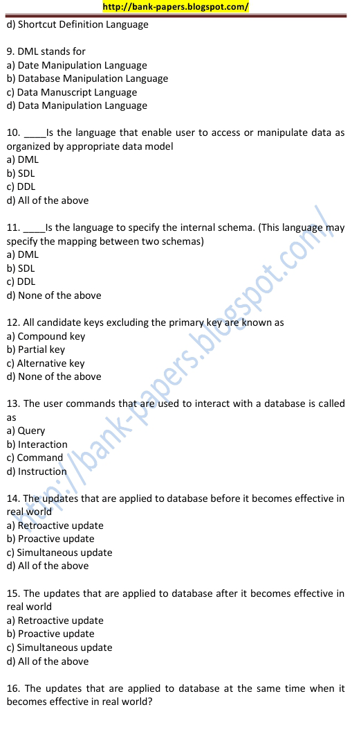 computer knowledge questions