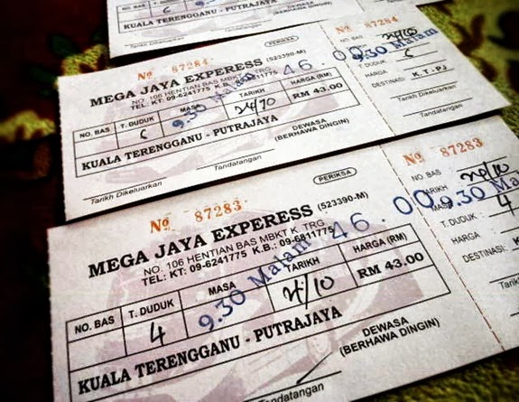 tiket bas Mega Jaya 