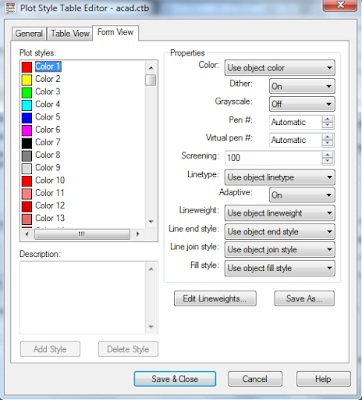 cara setting plot style dalam autocad