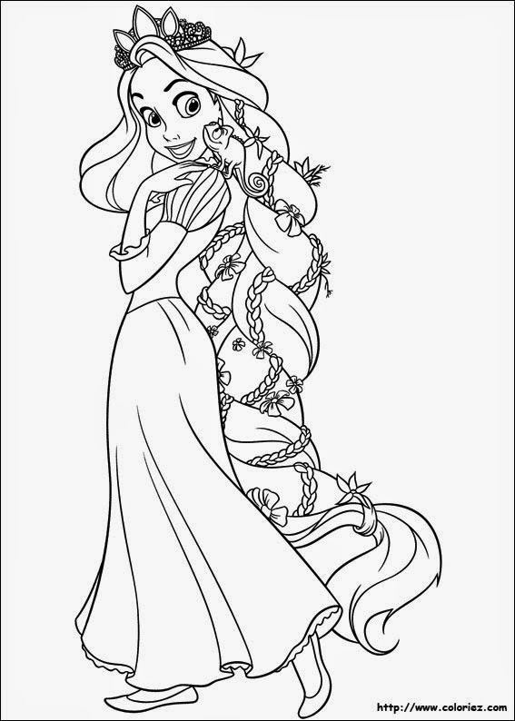 coloriage raiponce en ligne