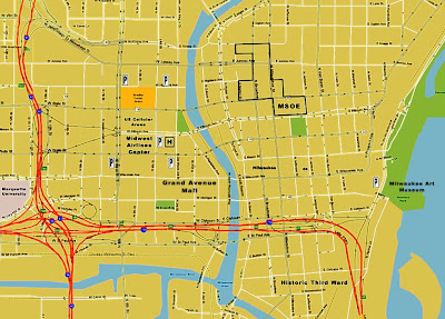 downtown Milwaukee map