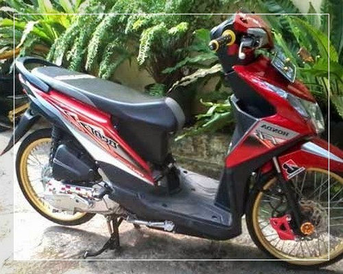 Foto modifikasi motor beat yang simple sederhana bagus 