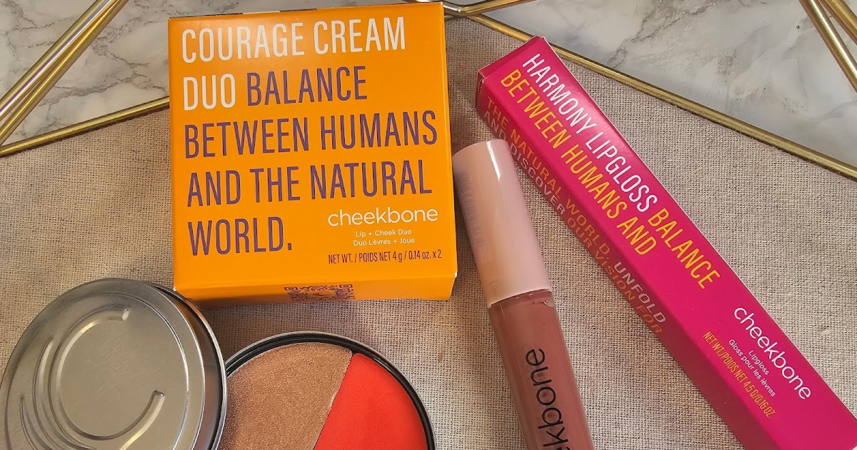 Cheekbone Beauty - Courage Cream Duo in Biskane and Harmony Lipgloss in  Sweetgrass