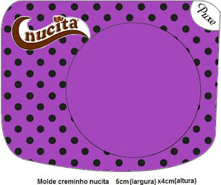 Black Polka Dots in Purple Free Printable Nucita Labels.   