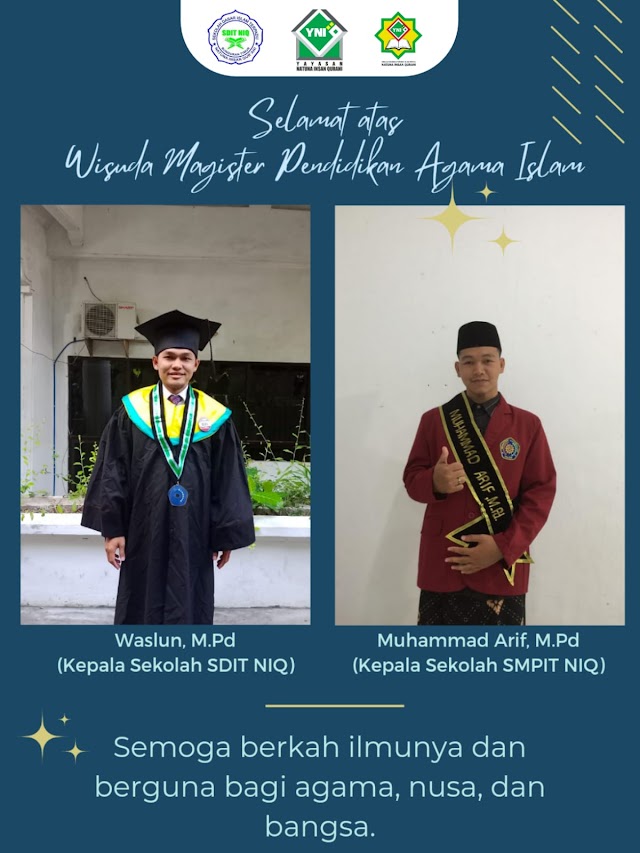 TAHNIAH ATAS WISUDA MAGISTER PENDIDIKAN AGAMA ISLAM