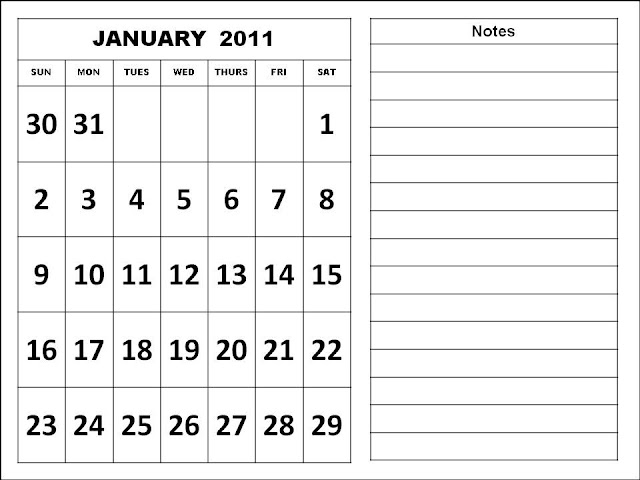 calendar january 2011. Free January 2011 Calendar