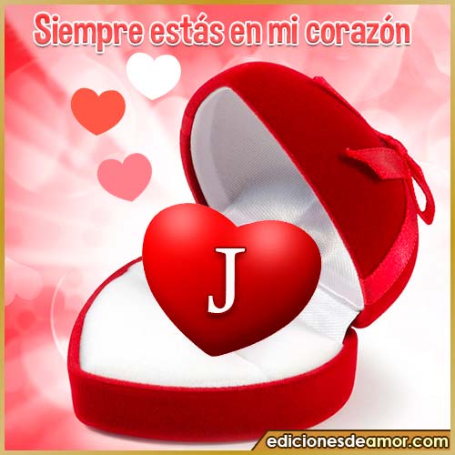 corazón con frases J