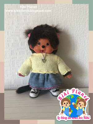 kiki monchhichi tricot pull handmade fait main doll poupée 