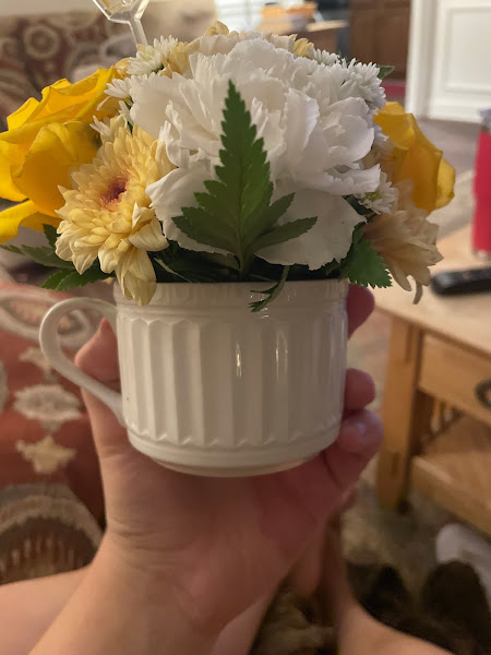 Aunt Betty's flowers she got Elizabeth for her birthday