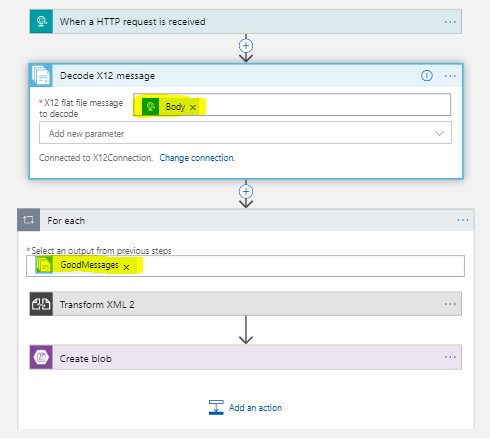 EDI to XML Logic APP