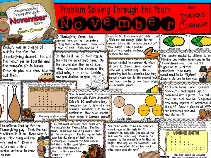 http://www.teacherspayteachers.com/Product/Problem-Solving-Through-the-Year-November-Edition-1505412