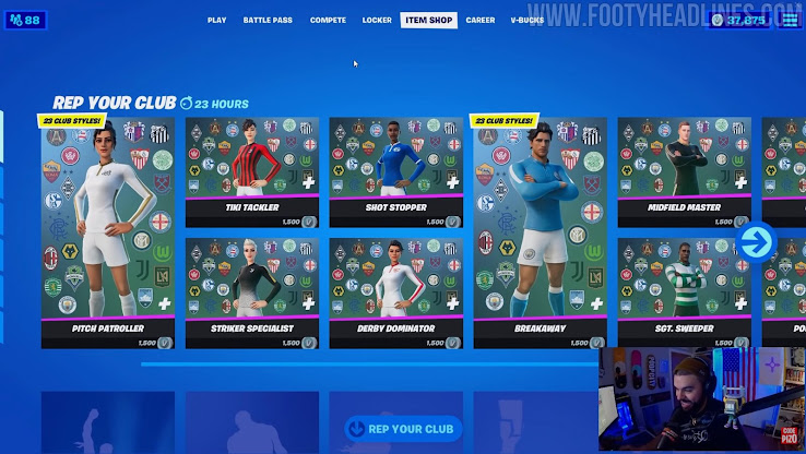 23 Big Football Clubs Licenced In Fortnite Scrap Skins For Man City Juventus And More Footy Headlines