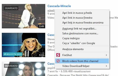 Come bloccare video su youtube