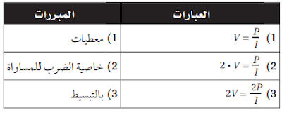 حل تمارين درس 6-1 البرهان الجبري - التبرير والبرهان