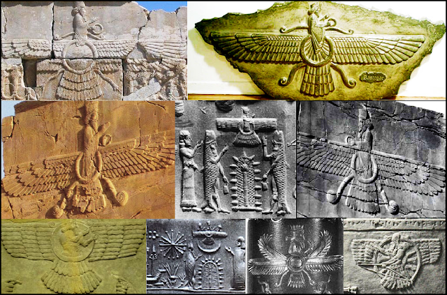 Anunnaki, círculos alados, naves voladoras, shem